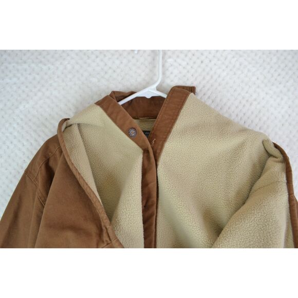 Moose Creek Men's Large Brown Canvas Sherpa Jacket - Picture 14 of 14
